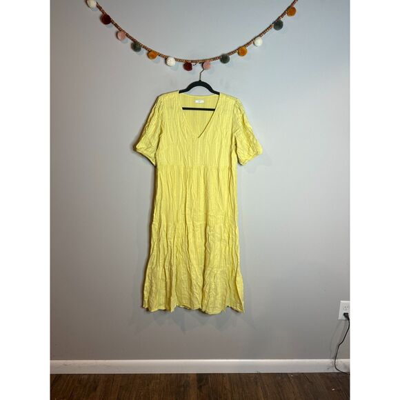 J. Jill Dresses & Skirts - J. Jill yellow tiered maxi dress